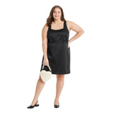 A New Day Womens Heavy Satin Mini Dress 92085154 Black 18