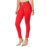 Global Chic By Iman City Chic 360 Slim Skinny Jean with Ankle Zipper Red 18W