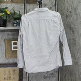 Sonoma Mens Long Sleeve Cotton Modern Fit Dress Shirt Gray` S