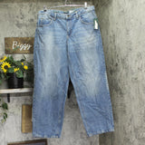 Wild Fable Womens Mid-Rise 90's Relaxed Jeans Tinted Medium Wash Blue 14