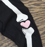 Carter's Girls Toddler Skeleton Knit Pull On Lounge Pajama Pants Black 5T