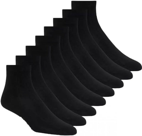 Skechers Women's 8 Pairs Ankle Anklet Socks 1780222 Black 6-9.5