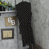 Tommy Hilfiger Womens Dress Fit and Flare Knit Belted Black / Ginseng 12