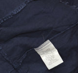 Umgee Womens Linen Blend Tiered Fringe Dress Navy Blue L