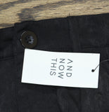 And Now This Womens Satin Cargo Pants w/ Tie Legs MR4000S11 Black 4