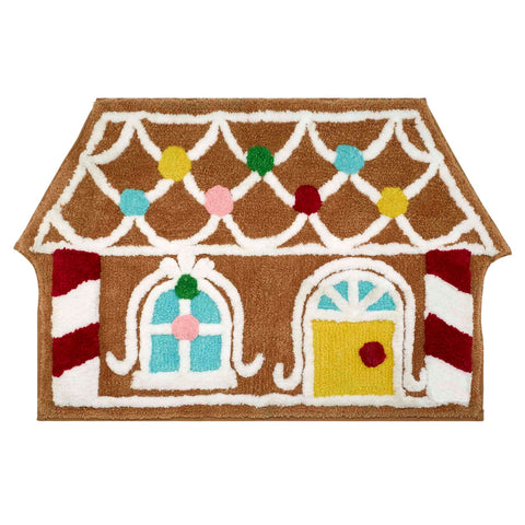 Avanti Linens Non-Skid Holiday Christmas Bath Bathroom Rug Brown Multi 20 x 32