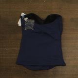 Bleu Rod Beattie Draped Bandini Swimsuit Top with Ring Detail Midnight Blue 8