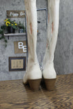Universal Thread Womens Dixie Bone Floral Western Cowboy Boots Off White 8M