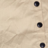 Ny Collection Petite Sleeveless Button Front Linen Dress Plaza Taupe Brown PS