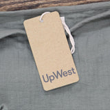 Upwest Womens Plisse Tie Shoulder Dress Canopy Green XL