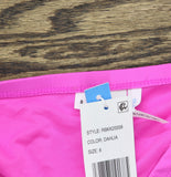 Bleu By Rod Beattie Side Shirred High-Waist Bikini Bottoms Dahlia Pink 8