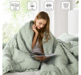 510 Design Quilted Ruffle Edge 2-Piece Comforter Set Sage Green Twin / Twin XL