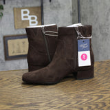 Universal Thread Block Heel Ankle Booties with Memory Foam 94568569 Brown 5W