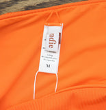 Andie Ribbed 90s High Waist Bikini Bottom AB488 Vermillion Orange M