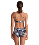 Lauren Ralph Lauren Allora Floral Triangle V-Neck Swim Top Blue Multi 16