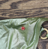 Red Carter Center Stage Side-Tie Bikini Bottom RCCS25505 Aloe Green M