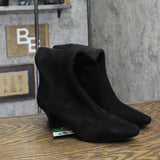 Impo Namora Stretch Knee Boots, Faux Suede Kitten Heel 500339 Black Suedy 6M