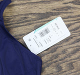 Swim Solutions Womens High-Low Tankini Top Swim Bikini 806843 Navy Blue 14