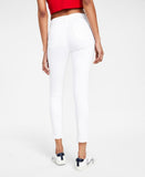 Tommy Jeans Women's Distressed Mid-Rise Skinny Ankle Jeans White 6