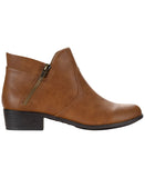 Sun + Stone Womens Adelinee Double Zip Ankle Booties Brandy Brown 6.5M
