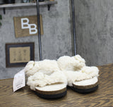 Auden Womens Jane Two Band Buckle Slide Slippers 91308535 Cream Off White 8M