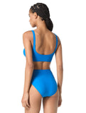 Michael Michael Kors Womens Lace Up Grommet Swim Top MM3Q457 Cobalt Blue XL