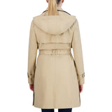 Cole Haan Signature Womens Belted Trench Coat Khaki Brown XS