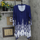 White Mark Womens Knit Plus Size Dulce Tunic Top PS1326-41-1XL
