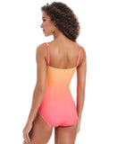 Bar III Day Club Ombre One-Piece Swimsuit MBDC25605 Punch It Up Pink Multi XL