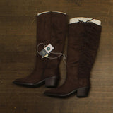 Universal Thread Patsy Tall Fringe Western Boots Cowgirl Chocolate Brown 9M