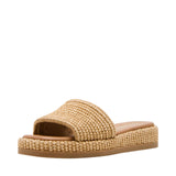 Steve Madden Womens Boardwalk Slide Sandal BOAR02S1 Natural Raffia Brown 7M