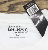 Galaxy Slim Fit Short Sleeve Henley Tee with 3-Button Placket White XL