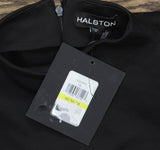 Halston Womens Mock-Neck Belted Long-Sleeve Dress HS4I2AYE Black M