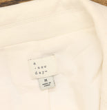 A New Day Womens Signature Crepe Nipped Waist Blazer Jacket Night Off White M