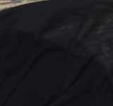 Espresso Rose Applique Chiffon Trim Knit Sleeveless Top Black 1X