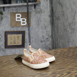 Cat & Jack Toddler Girls Madigan Slip-On Glitter Sneakers 90321443 Rose Gold 5T