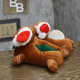 Holiday Lane Slippers Holiday Christmas Gingerbread Brown S (11T-12T)