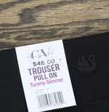 Gloria Vanderbilt Womens Petite Slimming Pull-On Trousers 30239208 Black 4P