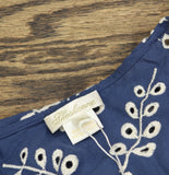 Shoshanna Embroidered Chambray Cover-Up Maxi Dress Chambray Blue / White M