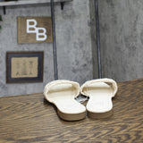 A New Day Womens Ariella Woven Raffia Slide Sandals 92609192 White 9M