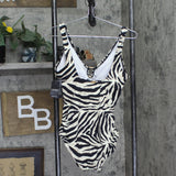 Lauren Ralph Lauren Over-The-Shoulder One-Piece Swimsuit Zebra Black Multi 8