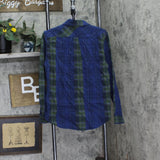 Houston White X TGT Mens Jacquard Plaid Long Sleeve Button-Down Shirt Blue S