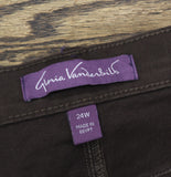 Gloria Vanderbilt Amanda Classic Straight Leg Jeans Coffee Roast Brown 24W