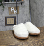 Dluxe By Dearfoams Womens Jess Slide Slippers 89471225 Cream Off White XL(11-12)