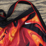 Nike Womens Lined Open Back One Piece Swimsuit 16790f35feaae4 Black Red 6