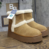 Universal Thread Luma Shearling-Lined Platform Boots 94661329 Brown 9M