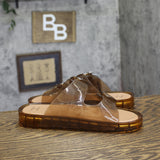 Shade & Shore Gemma Jelly Slide Sandals 94748344 Tan Brown 9M