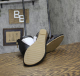 Kenneth Cole Womens Great Viber Faux Leather Wedge Wedge Sandals Black 8M