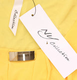 Ny Collection Neck Wide Cuff Jersey Knit Blouse Samoan Sun Yellow XL
