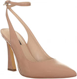Nine West Womens Tabita3 Pump Heels WNTABITA3 Natural Leather Brown 5M